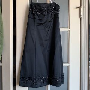 Oleg Cassini navy blue occasion dress - Size 10